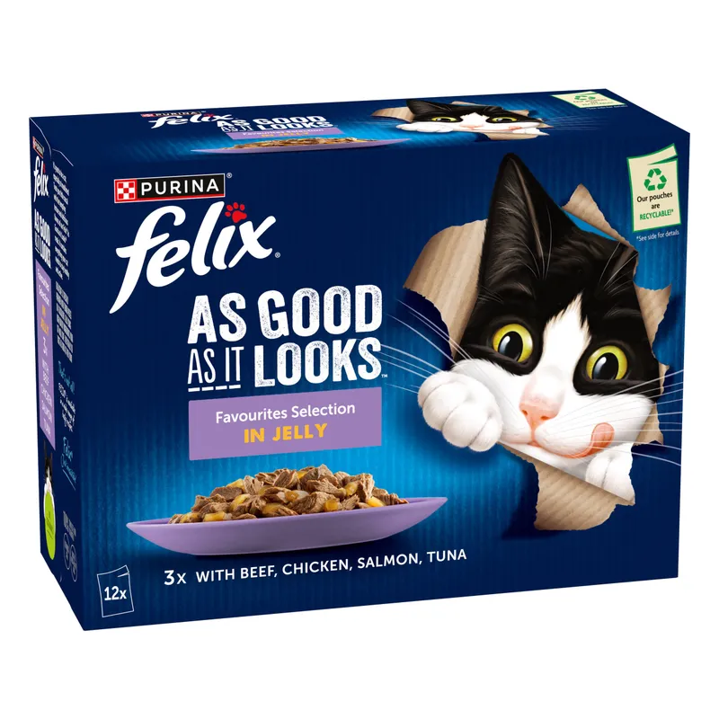 Felix As Good As It Looks 12 x 85g - Voucher available Meaty Selection in Jelly (Beef, Chicken, Lamb & Ham) - Image 7