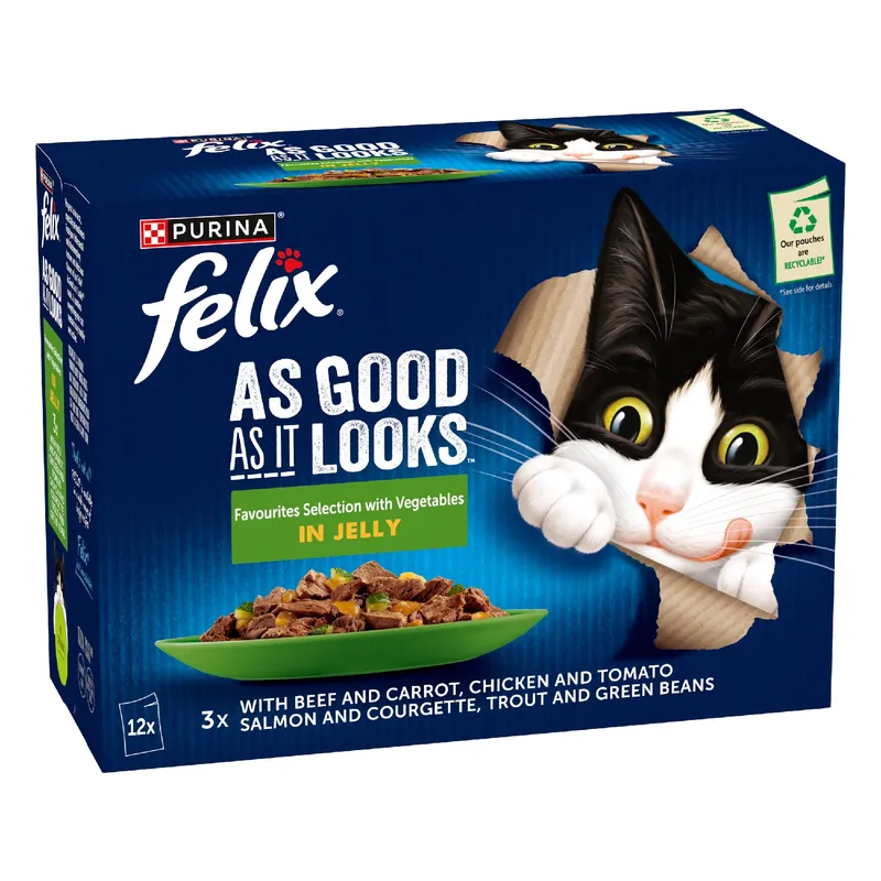 Felix As Good As It Looks 12 x 85g - Voucher available Meaty Selection in Jelly (Beef, Chicken, Lamb & Ham) - Image 8