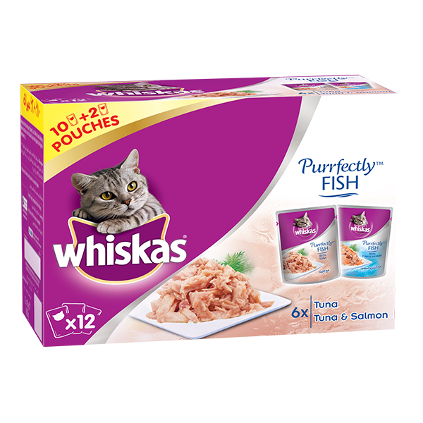 Whiskas® Purrfectly 1+ Years Tuna and Tuna & Salmon in Jelly Multipack
