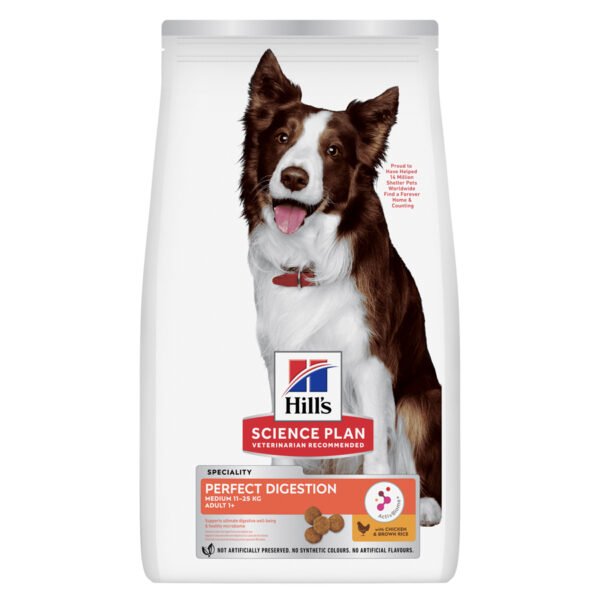 Hill's Science Plan Perfect Digestion Medium Dry Adult Dog Food Chicken