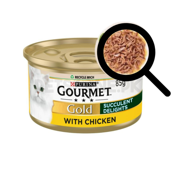 Gourmet Gold Tin Succulent Delights / Wet Food for Cats - 85 Gram - chicken