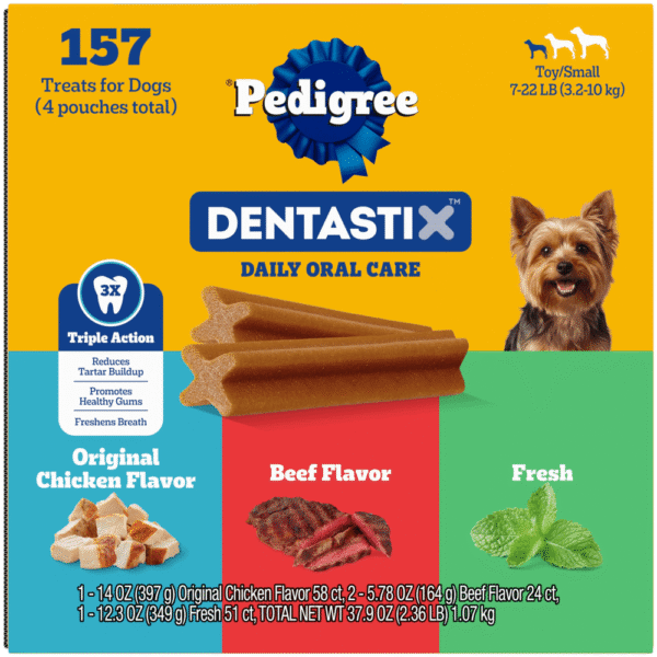 DENTASTIX Toy & Small Dog Dental Treats, Variety Pack
