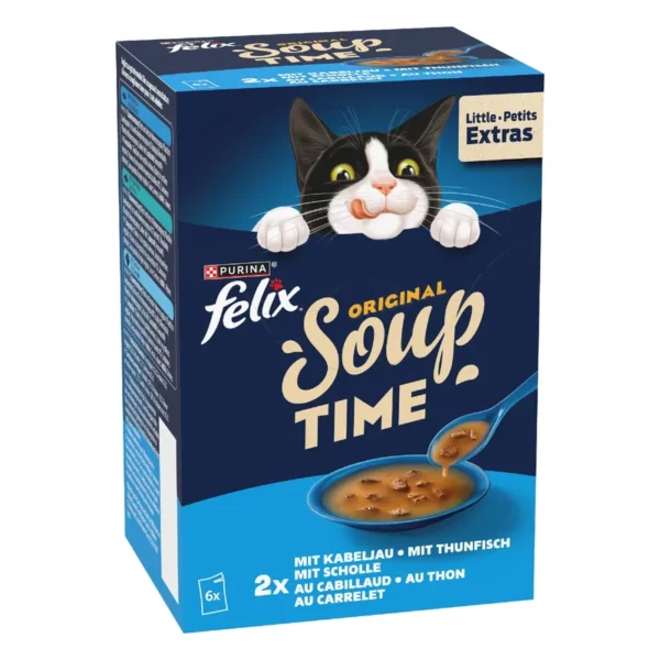 Felix Soup Time Saver Pack 48 x 48g - Voucher available Fish Selection