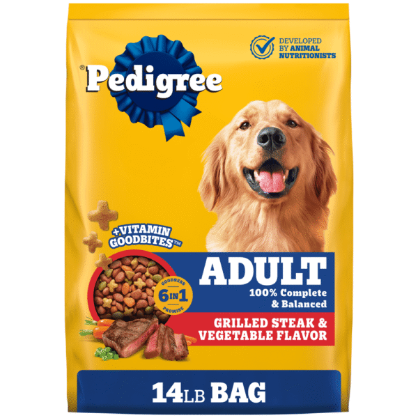 Adult Dry Dog Food, Grilled Steak & Vegetable